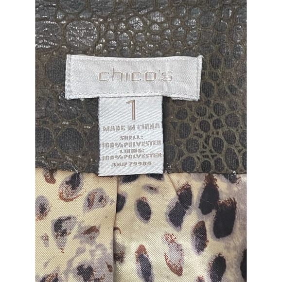 Chico’s Faux Leather Alligator Jacket - Picture 5 of 10